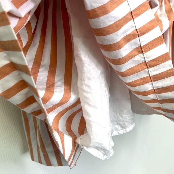 Abercrombie & Fitch - Stripe Ruffle Lined Spaghetti Strap Trapeze Mini Dress LG - Picture 5 of 12